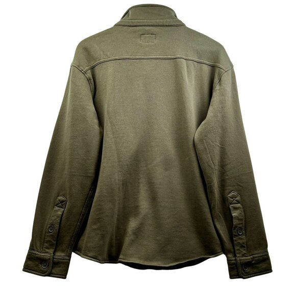Hallstatt Olive Green Fleece-Lined Shirt Jackt Heavywght Cotton Blnd Shacket XL - Picture 5 of 7